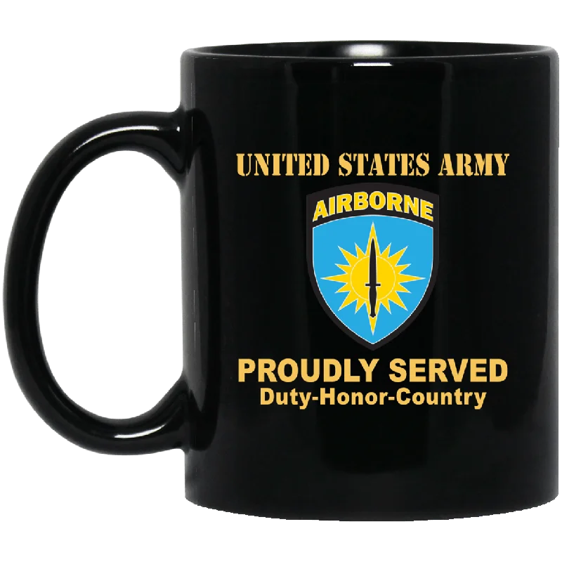 insulated coffee mugs for outdoor activities-US ARMY SPECIAL OPERATIONS COMMAND PACIFIC- 11 oz - 15 oz Black Mug