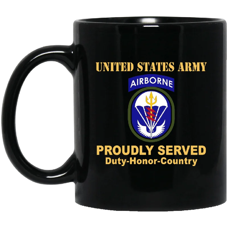 eco-friendly mugs for hot beverages-US ARMY SPECIAL OPERATIONS COMMAND SOUTH- 11 oz - 15 oz Black Mug