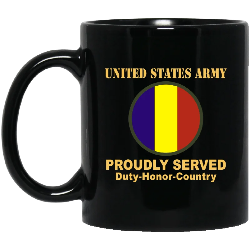 best custom mugs for businesses-US ARMY TRAINING AND DOCTRINE COMMAND- 11 oz - 15 oz Black Mug