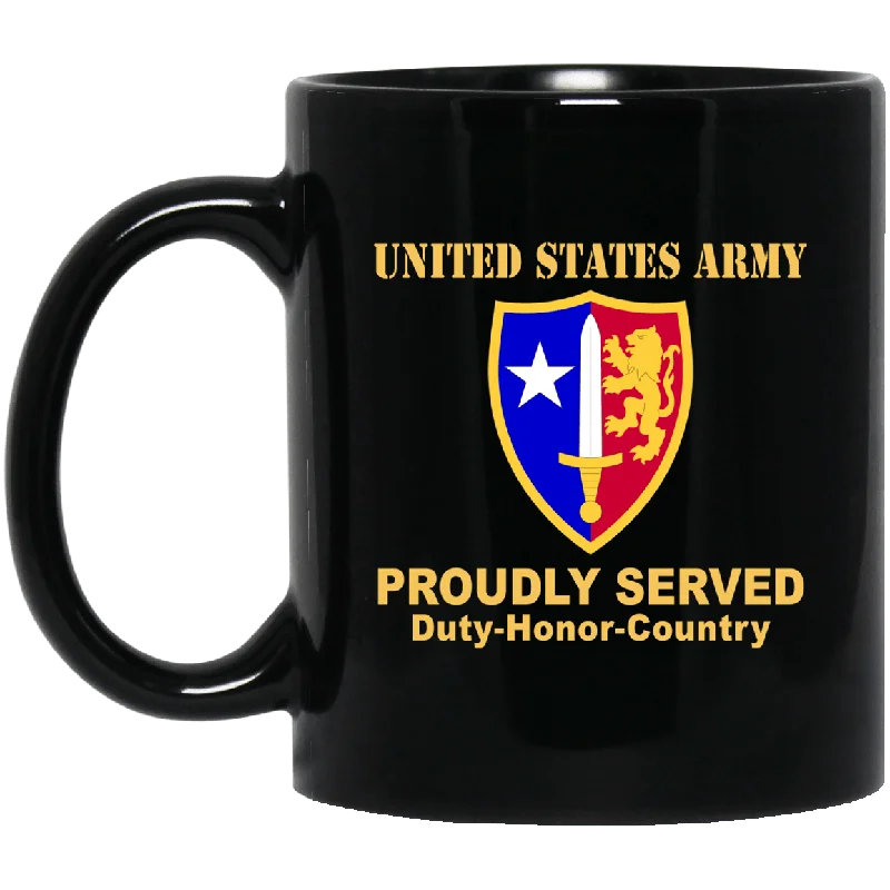 custom coffee mugs for celebrations-US ARMY USA NORTH ATLANTIC TREATY ORGANIZATION (NATO)- 11 oz - 15 oz Black Mug