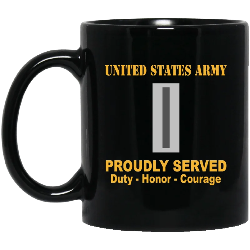 personalized coffee cups for your business-US Army W-5 Chief Warrant Officer 5 W5 CW5 Warrant Officer Ranks Proudly Served Black Mug Black Mug