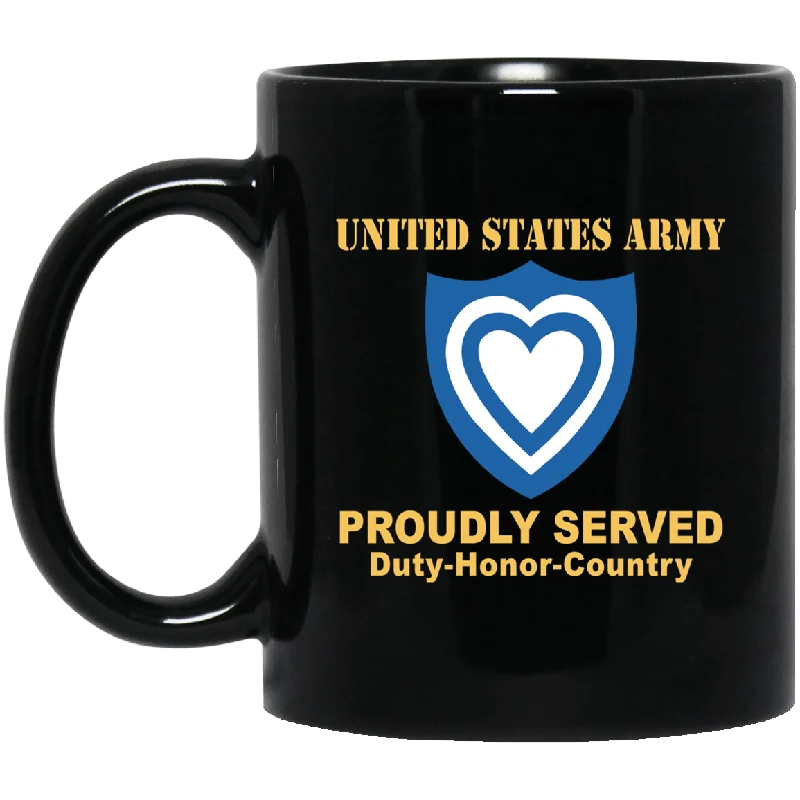 custom coffee mugs for corporate gifts-US ARMY XXIV CORPS- 11 oz - 15 oz Black Mug