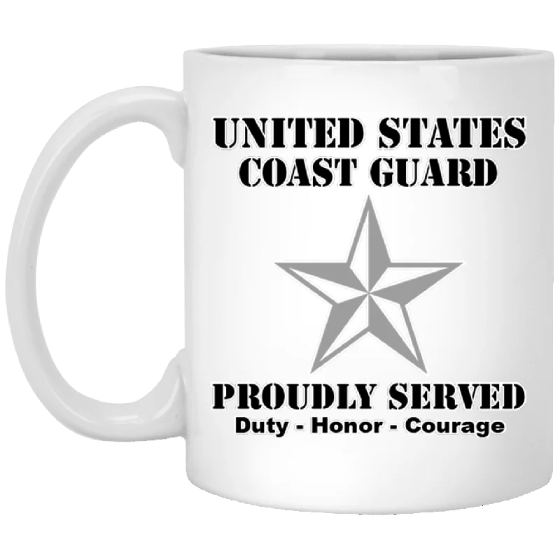 best insulated mugs for traveling-US Coast Guard O-7 Rear Admiral Lower Half O7 DRML Flag Officer Ranks White Coffee Mug - Stainless Travel Mug