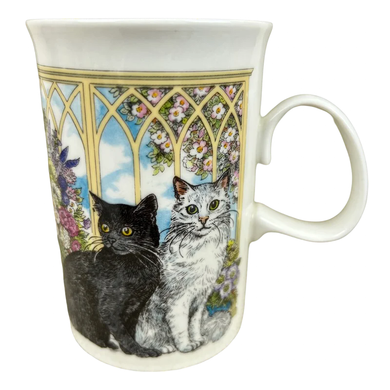 best coffee cups for tea drinkers-Window Cats Sue Scullard Mug Dunoon