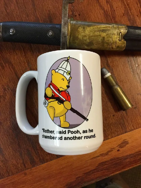 best travel mugs for iced tea-Winnie the Pooh with Martini Henry Coffee / Tea Mug