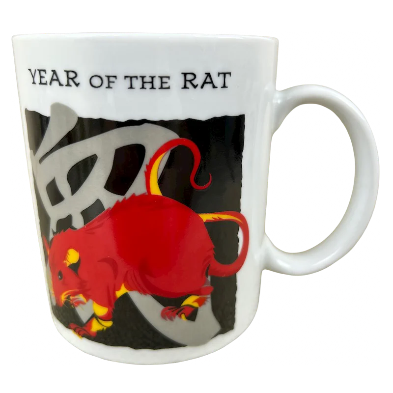 thermal coffee mugs for outdoor use-Year Of The Rat Chinese Zodiac Mug Golden Wave Creations