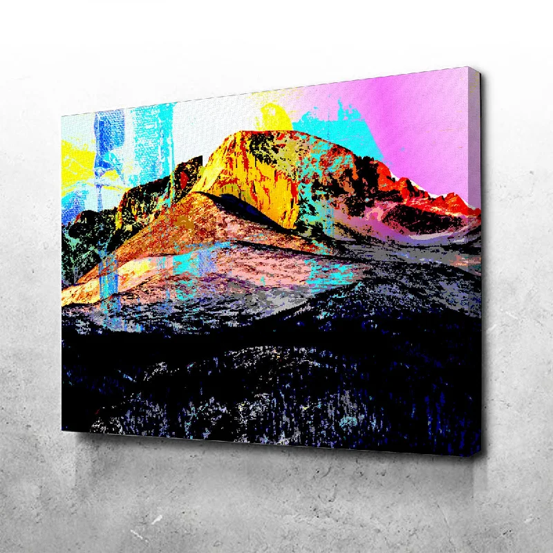 minimalist floral wall art-Abstract Longs Peak Canvas Set