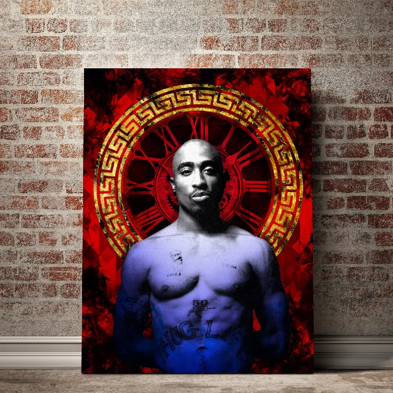 black and white abstract wall art-Abstract Tupac