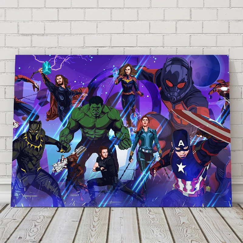 abstract canvas art for dining room-Marvel Character Collage