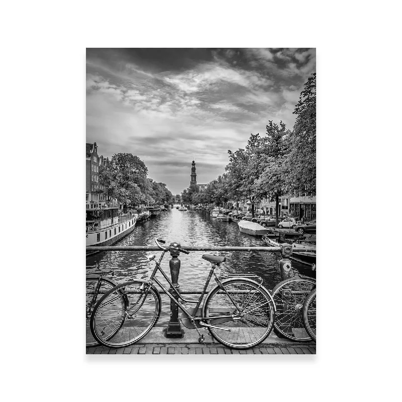 colorful floral abstract wall art-Amsterdam Cityscape