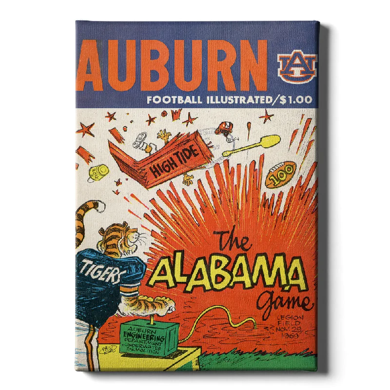 creative landscape canvas prints-Auburn Tigers - Auburn Football Illustrated The Alabama Game 11.29.69