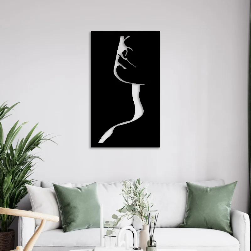 artistic pop art prints for wall-Beautiful Woman Metal Wall Art