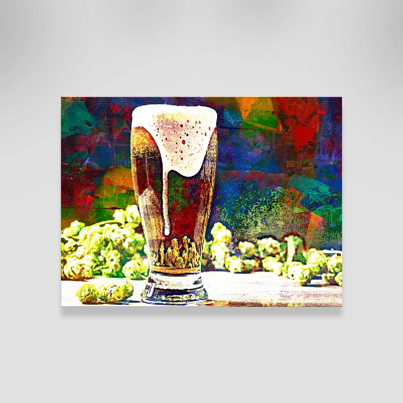 playful cityscape wall art-Beer Hops Abstract