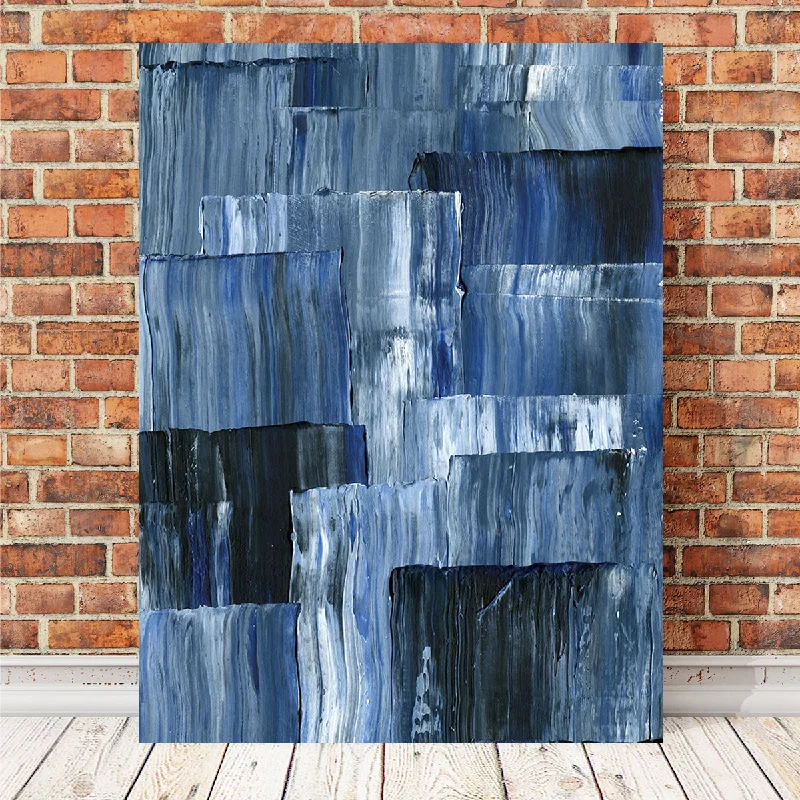 black and white city wall art-Blue Dimension