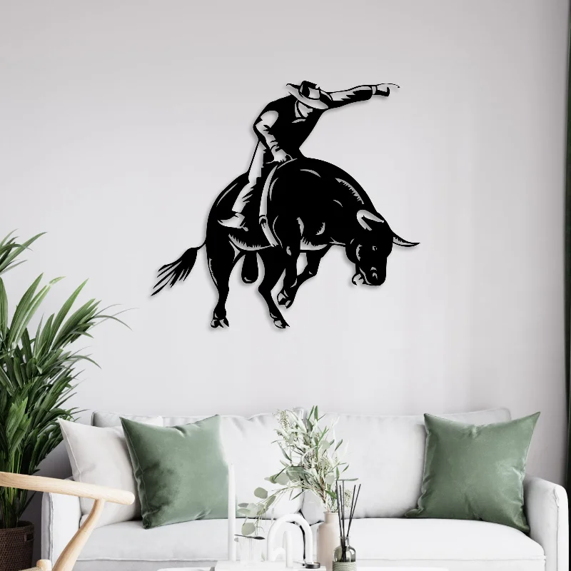 oversized pop culture wall prints-Bull Fighting Metal Wall Art