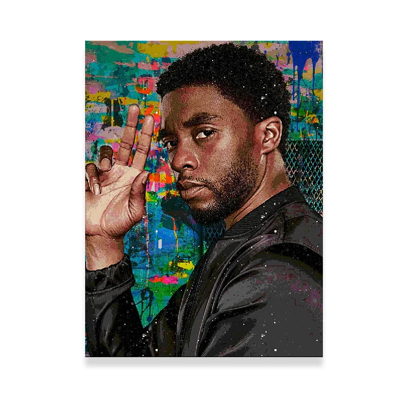 creative abstract wall decor-Chadwick Boseman 2