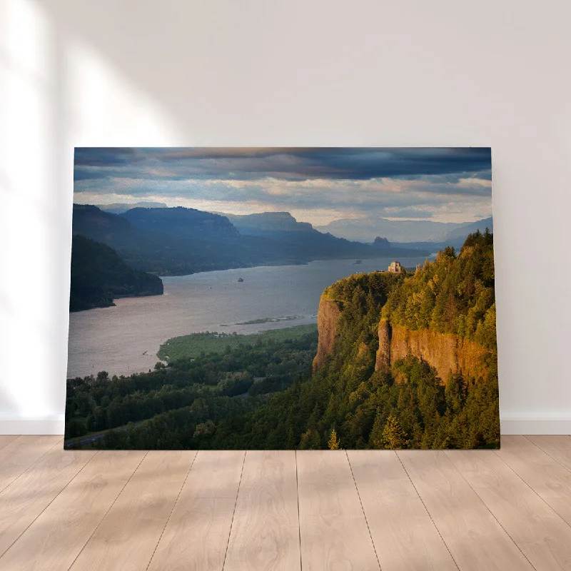 geometric art for living room decor-Crown Point - Columbia River Gorge