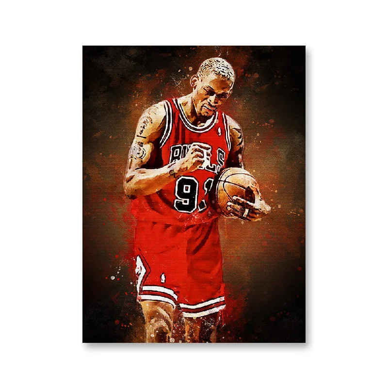 oversized floral wall prints-Dennis Rodman Painting