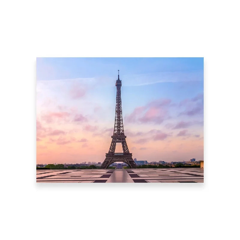 contemporary geometric art prints-Eiffel Tower Sunrise