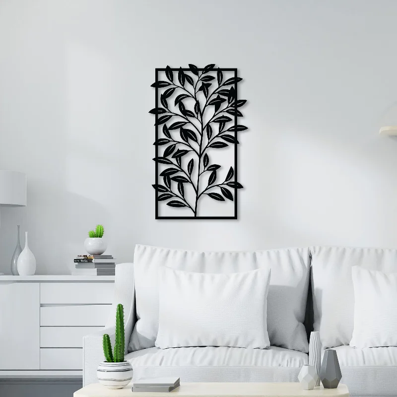 oversized pop art wall paintings-Evergreen Plant Metal Wall Art