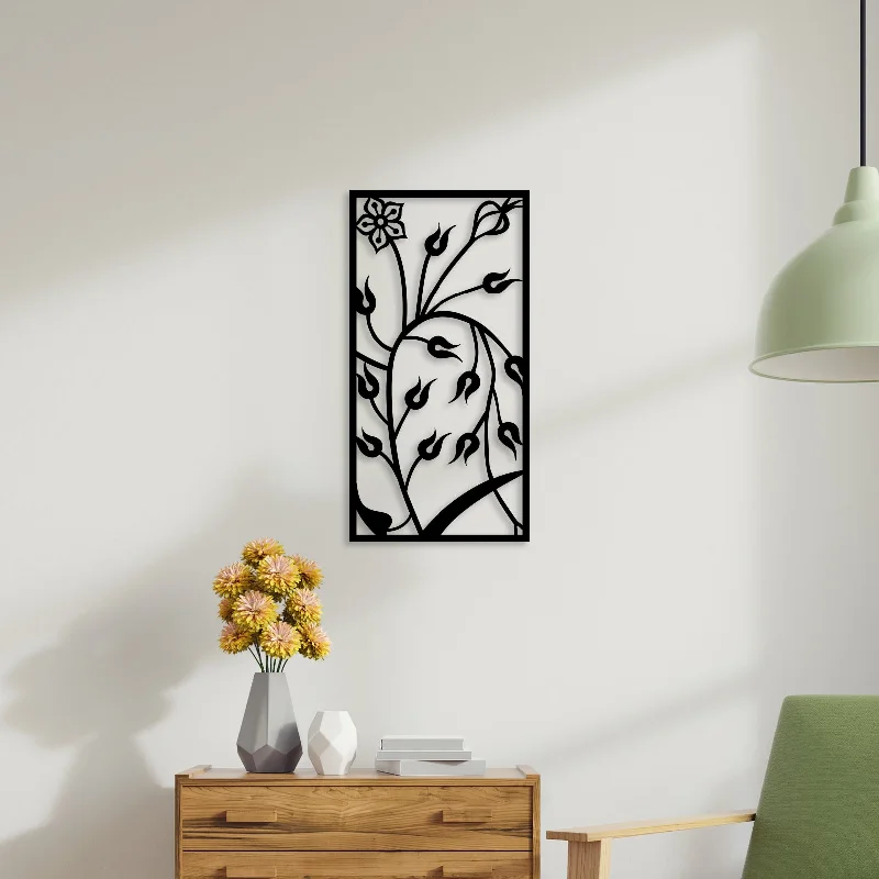 contemporary photography wall art-Flower Buds Metal Wall Art