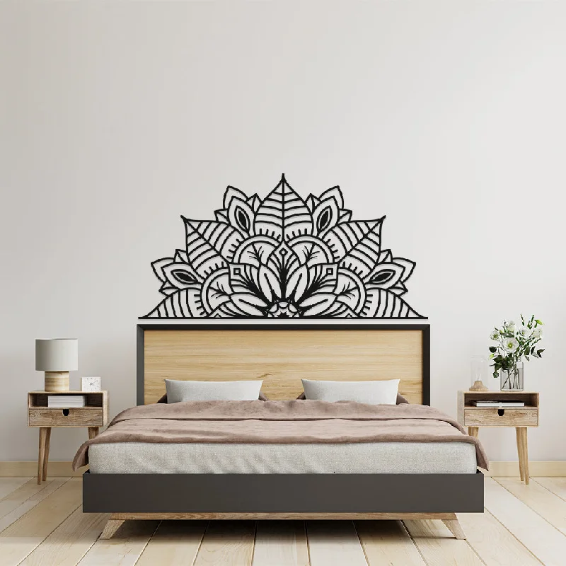 tropical beach wall art prints-Flower In Triangle Metal Wall Art