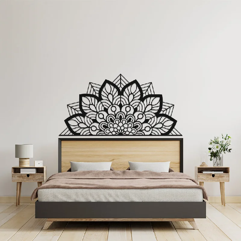 retro canvas wall decor-Flower with Border Metal Wall Art