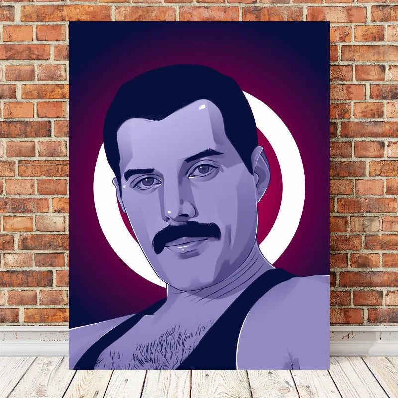 contemporary abstract canvas prints-Freddie Mercury