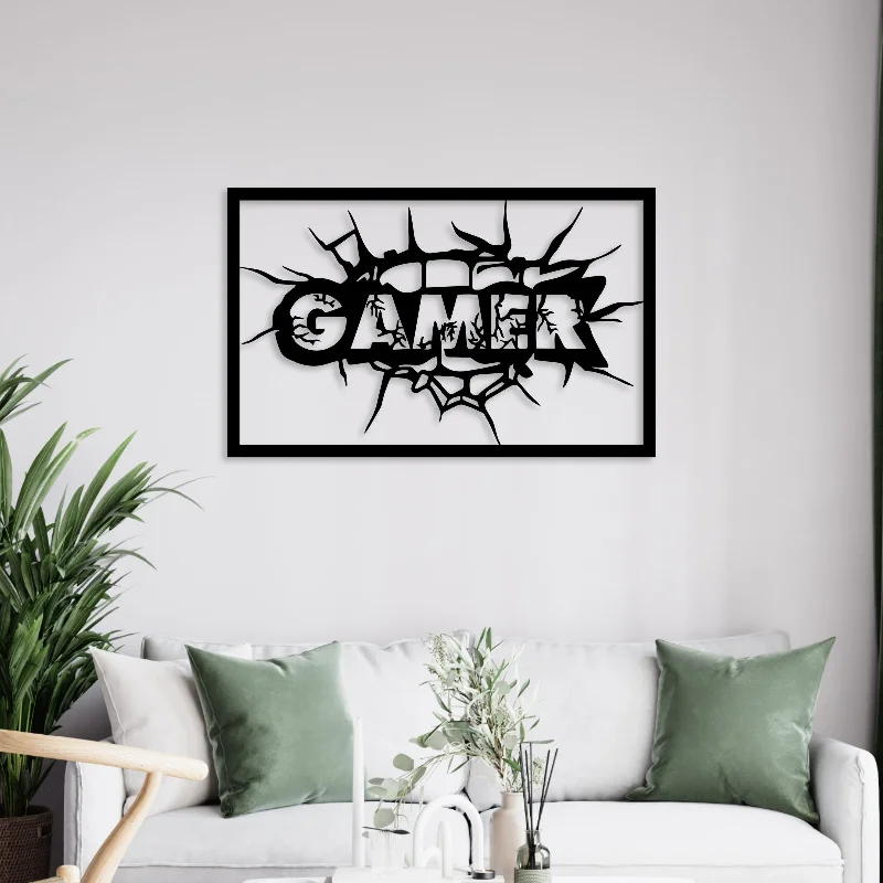 creative nature art for home-Gamer Metal Wall Art