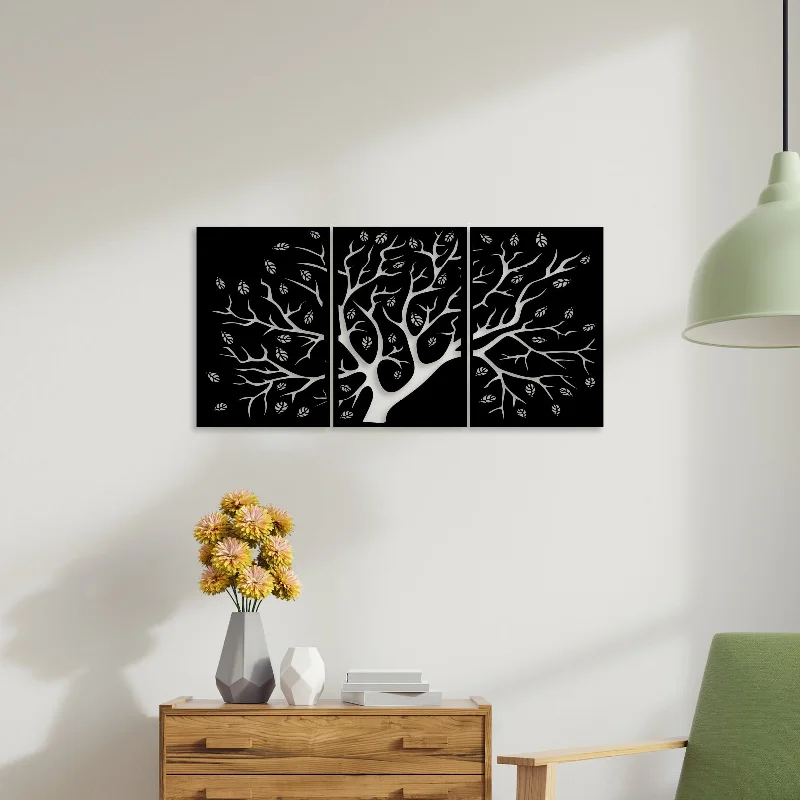 modern pop art prints for bedroom-Giant Tree Metal Wall Art