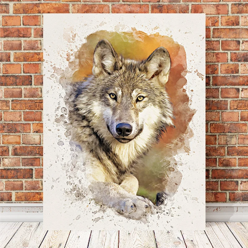 coastal framed wall art-Gray Wolf 3