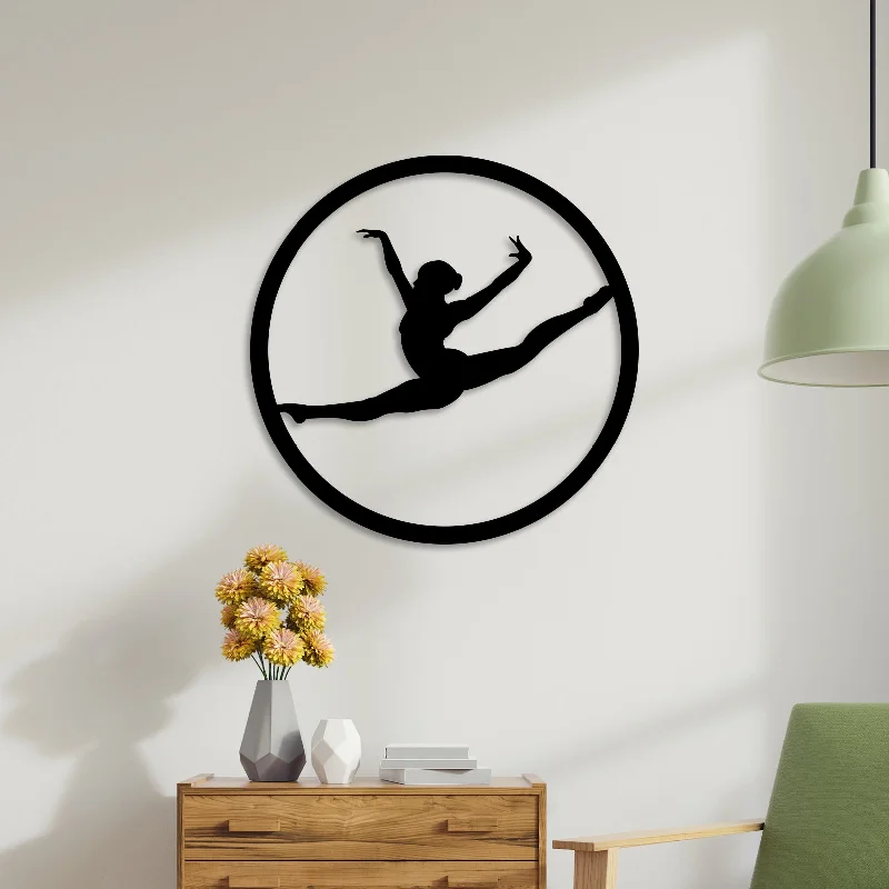 large inspirational wall art prints-Gymnastics Metal Wall Art