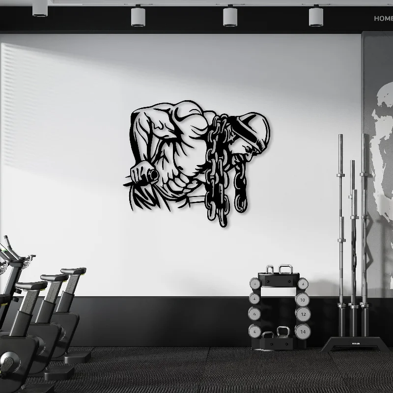 playful abstract prints for wall-Heavy Exercise Metal Wall Art