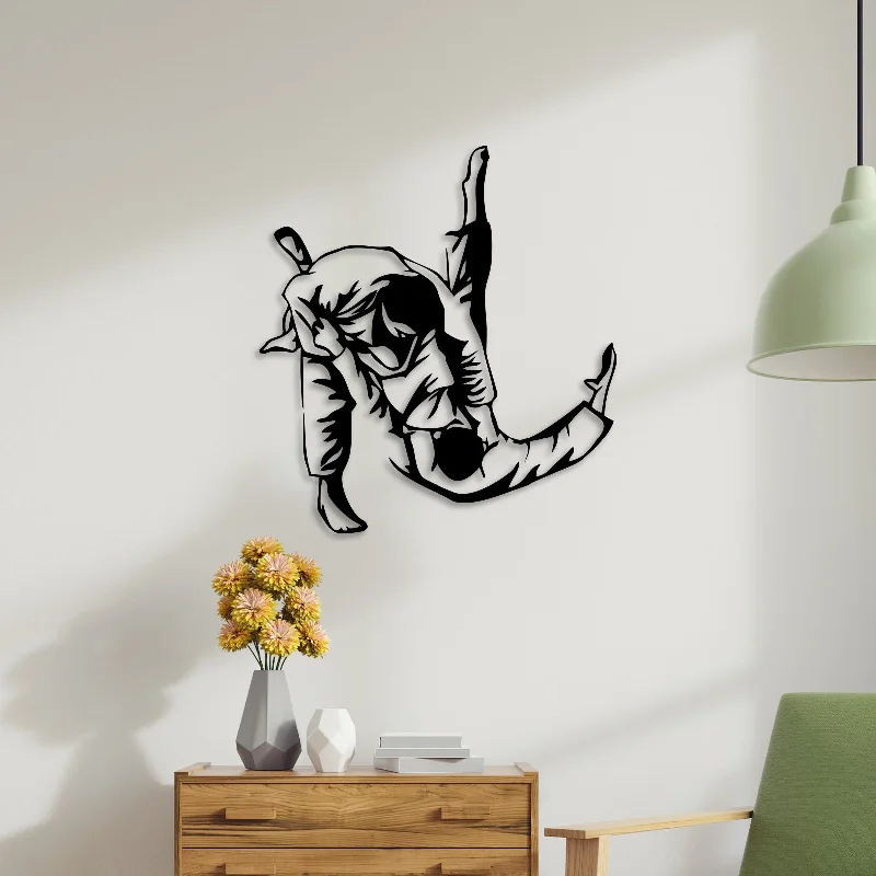 oversized art prints for living room-Karate Metal Wall Art