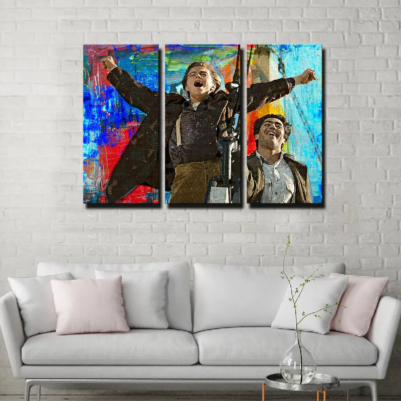 modern cityscape wall decor-King of the World Canvas Set