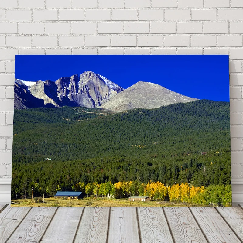 contemporary geometric photography art-Longs Peak in Autumn