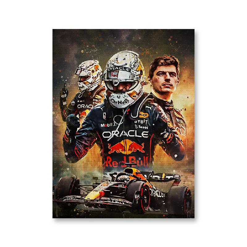 contemporary art canvas prints-Max Verstappen F1