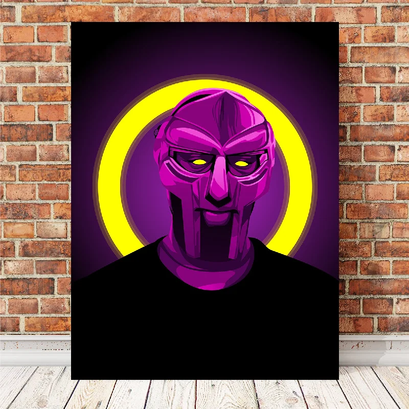 vibrant abstract wall art-MF Doom Canvas Set