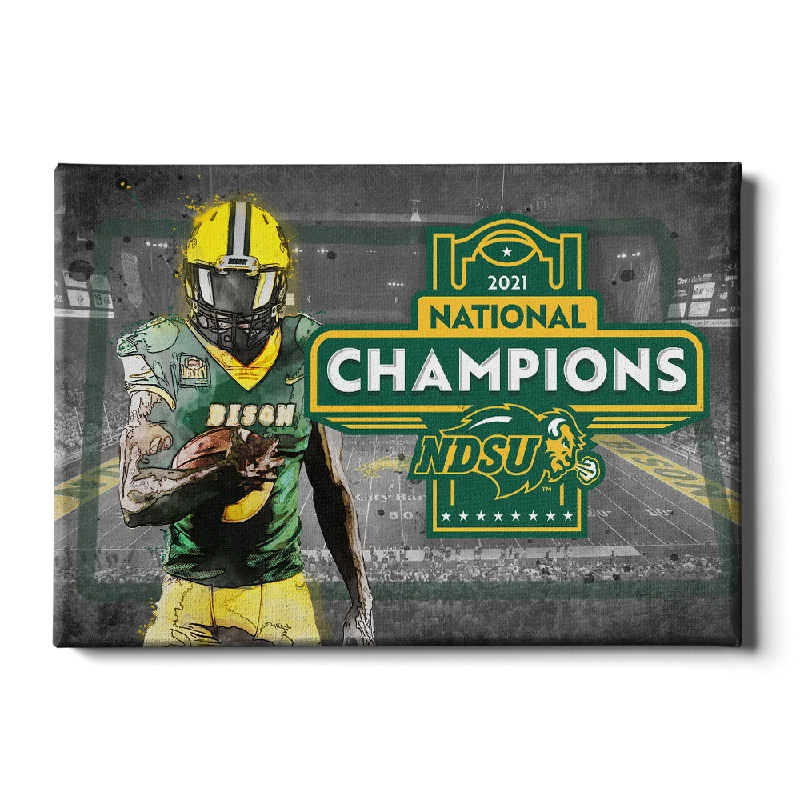 playful abstract art prints for kids room-North Dakota State Bison - Football National Champions