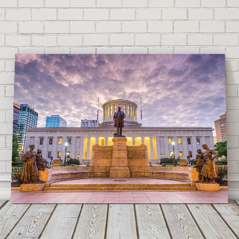 playful tropical canvas wall art-Ohio Statehouse