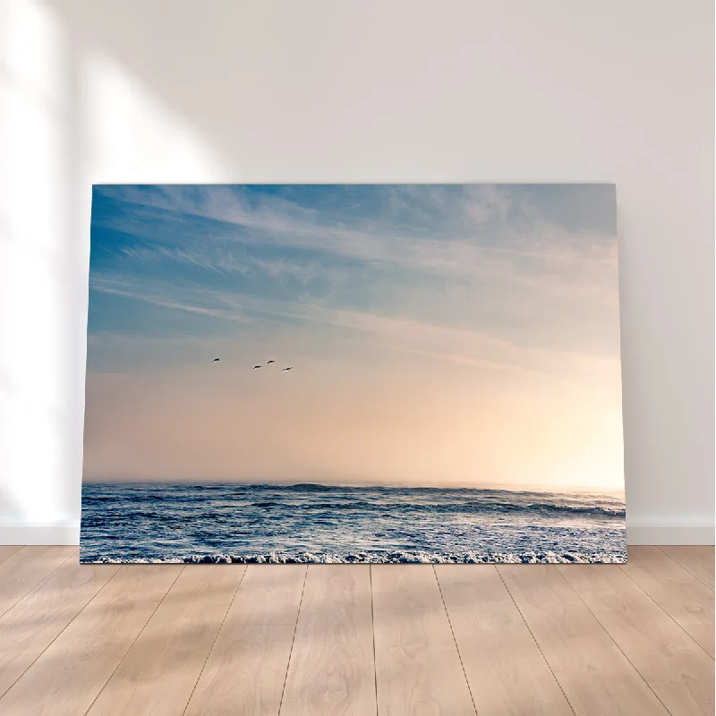 tropical floral wall prints-Pelican Sunset