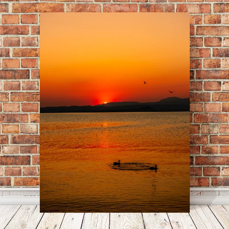 creative tropical wall paintings-Red Sunset