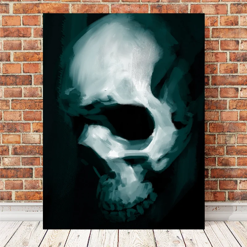 modern minimalist art for living room-Skull In Profile