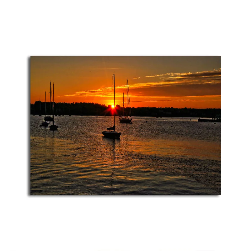 creative vintage art prints-Stonington Sunset