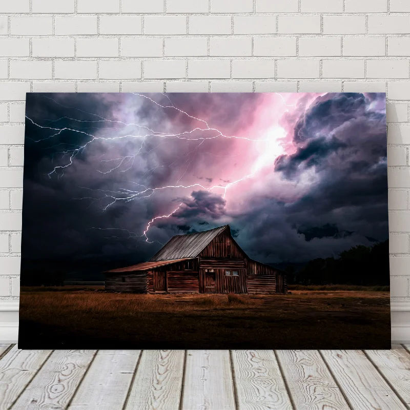 playful abstract paintings-Storm Over the House