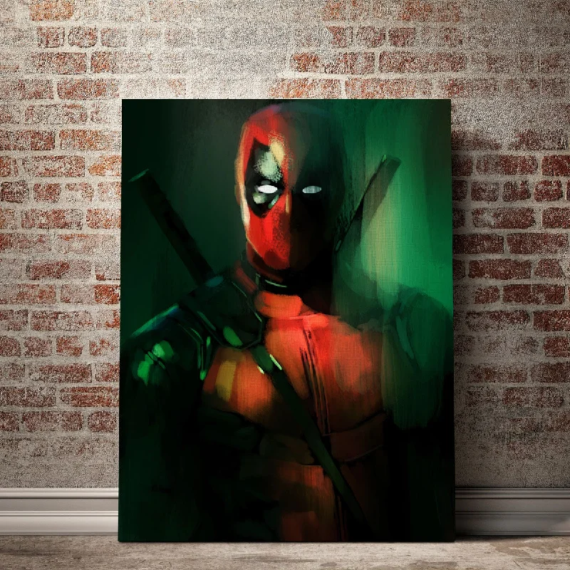 oversized pop culture wall prints-Streaks of Deadpool