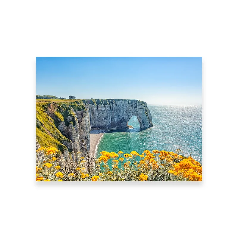 large framed coastal prints-Summer In Etretat