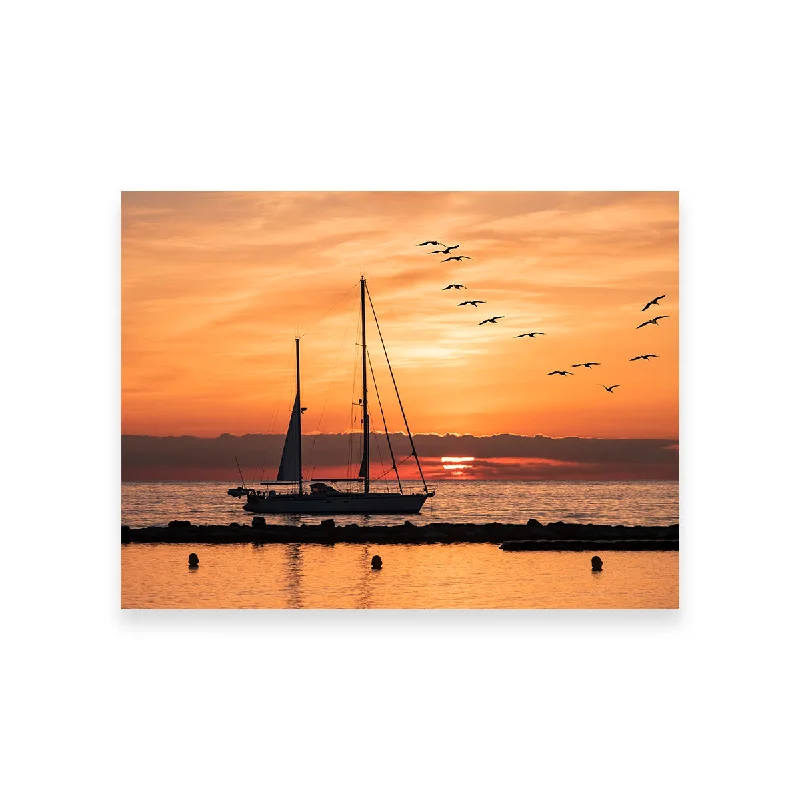 vintage modern wall art-Sunrise On The Riviera