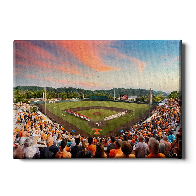 colorful modern art prints-Tennessee Volunteers - Baseball Time in Tennessee