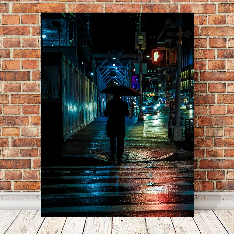 vintage abstract wall art-Umbrella Night